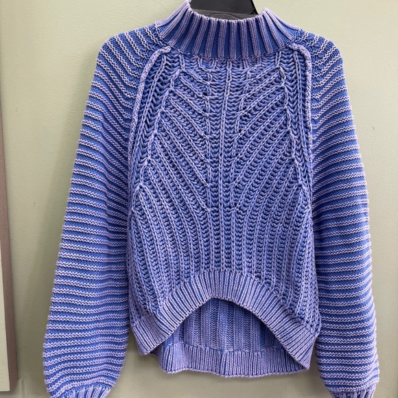 Free People Sweetheart Ribbed Sweater blue egret - Picture 3 of 8